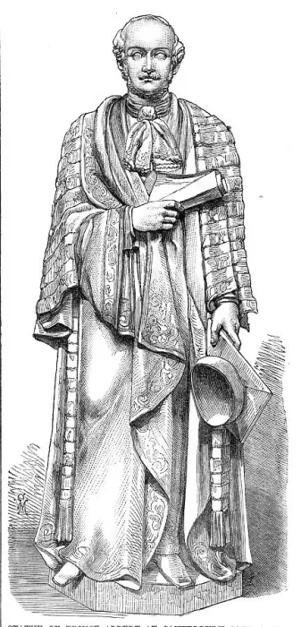 Framed Print : Statue of Prince Albert at Canterbury Cathedral, 1869. Creator: Unknown Framed Print : Statue of Prince Albert at Canterbury Cathedral, 1869. Creator: Unknown