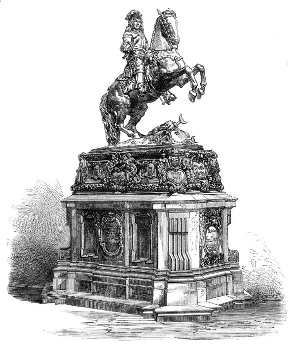 Framed Print : Statue of Prince Eugène at Vienna, 1865. Creator: Unknown Framed Print : Statue of Prince Eugène at Vienna, 1865. Creator: Unknown