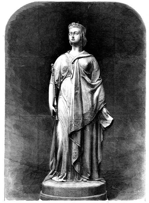 Framed Print : Statue of Queen Victoria in the New Townhall, Leeds, 1858. Creator: Walmsley Framed Print : Statue of Queen Victoria in the New Townhall, Leeds, 1858. Creator: Walmsley