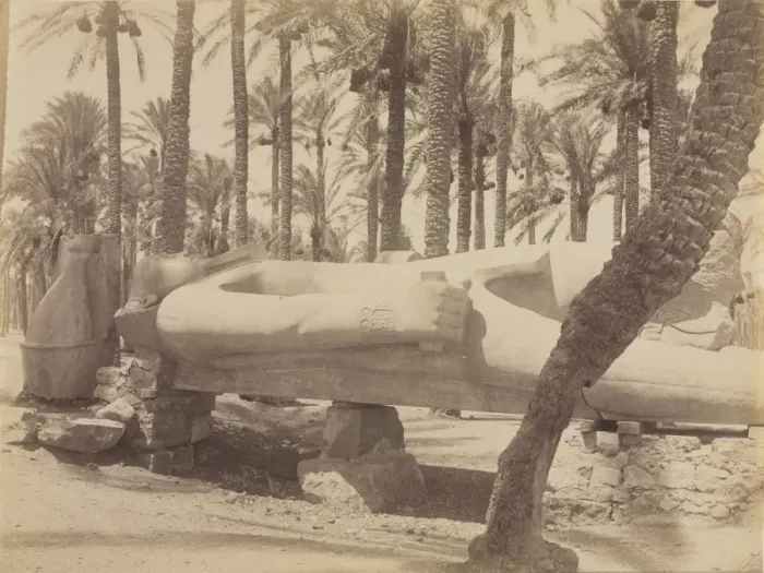 Framed Print : Statue of Ramesses at Saqqara, c. 1870s - 1880s. Creator: Antonio Beato (British, c Framed Print : Statue of Ramesses at Saqqara, c. 1870s - 1880s. Creator: Antonio Beato (British, c