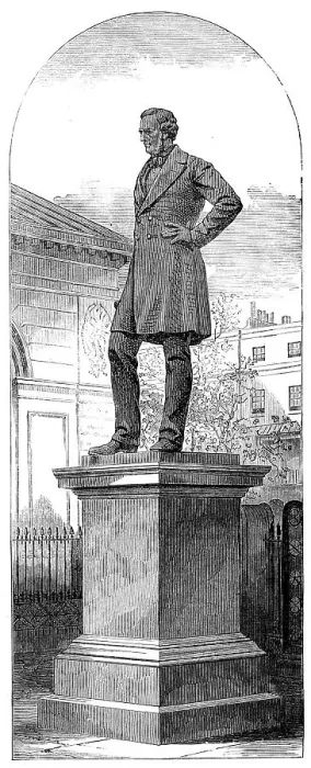 Framed Print : Statue of Robert Stephenson, in Euston-Square, 1871. Creator: Unknown Framed Print : Statue of Robert Stephenson, in Euston-Square, 1871. Creator: Unknown