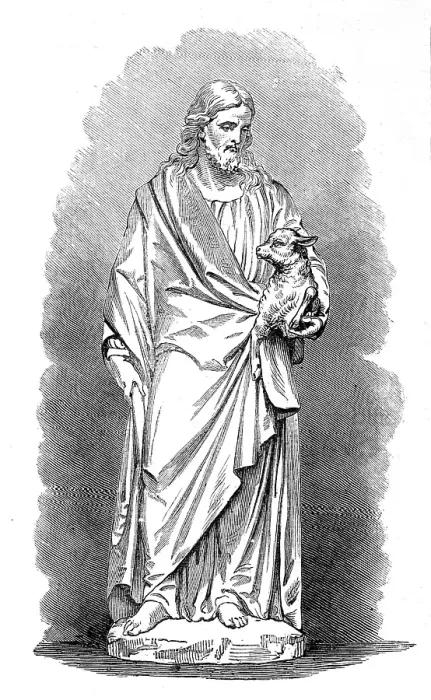 Framed Print : Statue of our Saviour, by a deaf and dumb artist, 1880. Creator: Unknown Framed Print : Statue of our Saviour, by a deaf and dumb artist, 1880. Creator: Unknown