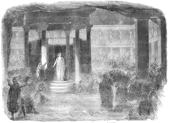 Framed Print : The Statue Scene from The Winter's Tale, at the Princess Theatre, 1856. Creator: Unknown. The Statue Scene from The Winter's Tale, at the Princess Theatre, 1856. Creator: Unknown Framed Print : The Statue Scene from The Winter's Tale, at the Princess Theatre, 1856. Creator: Unknown. The Statue Scene from The Winter's Tale, at the Princess Theatre, 1856. Creator: Unknown