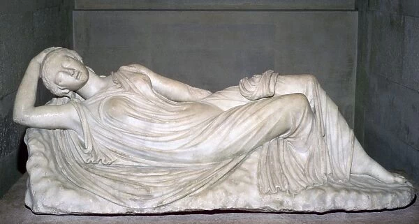 Statue of a sleeping girl