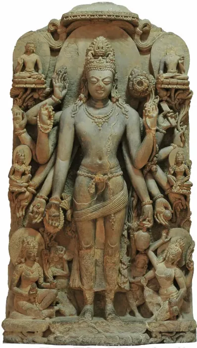 Framed Print : Statue of the twelve-armed Avalokiteshvara, 8th century. Creator: Tibetan Culture Framed Print : Statue of the twelve-armed Avalokiteshvara, 8th century. Creator: Tibetan Culture