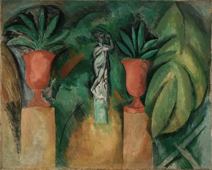 Framed Print : Statue with two vases (La Statue aux deux vases), 1908. Creator: Dufy, Raoul (1877-1953) Framed Print : Statue with two vases (La Statue aux deux vases), 1908. Creator: Dufy, Raoul (1877-1953)