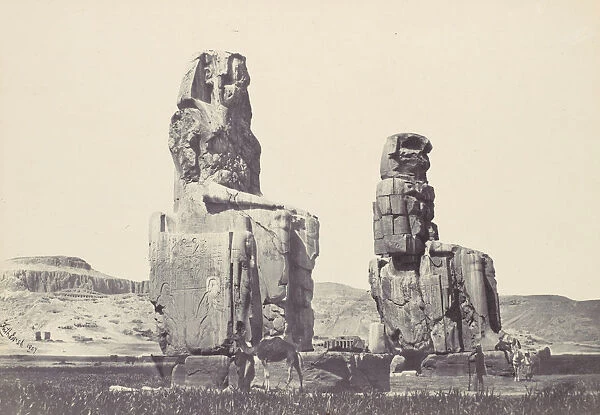 The Statues of Memnon. Plain of Thebes, 1857. Creator: Francis Frith