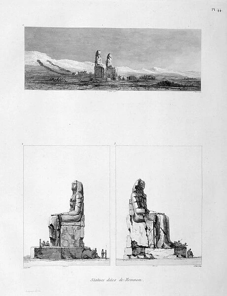 Statues of Memnon, Thebes, Egypt, c1808. Artist: L Petit