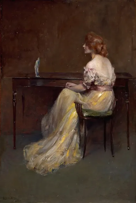 Framed Print : The Statuette, 1912. Creator: Edward A Bell Framed Print : The Statuette, 1912. Creator: Edward A Bell
