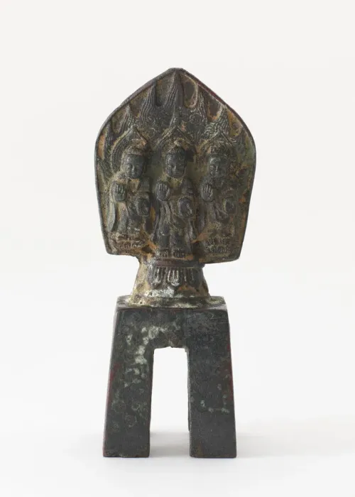 Framed Print : Statuette: Buddhist trinity, Period of Division, 556. Creator: Unknown Framed Print : Statuette: Buddhist trinity, Period of Division, 556. Creator: Unknown