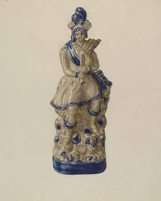 Framed Print : Statuette, c. 1939. Creator: Yolande Delasser Framed Print : Statuette, c. 1939. Creator: Yolande Delasser