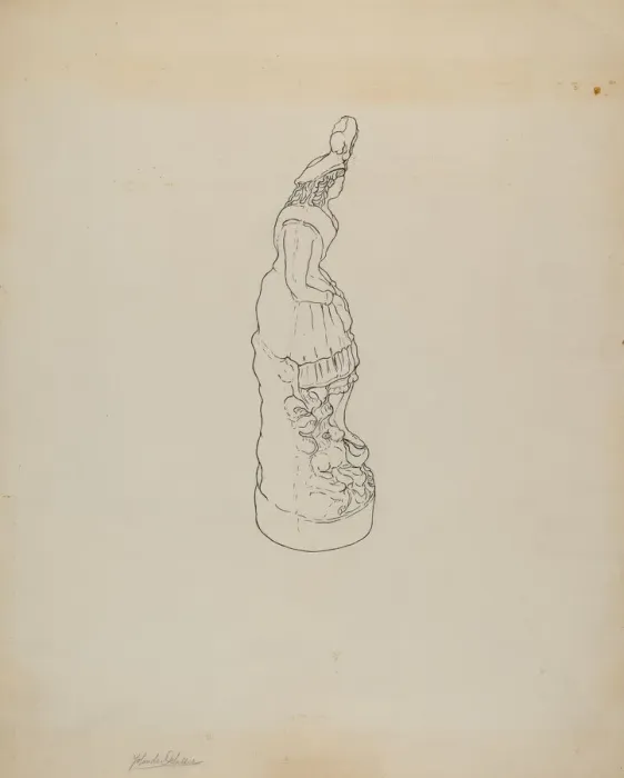 Framed Print : Statuette, c. 1939. Creator: Yolande Delasser Framed Print : Statuette, c. 1939. Creator: Yolande Delasser