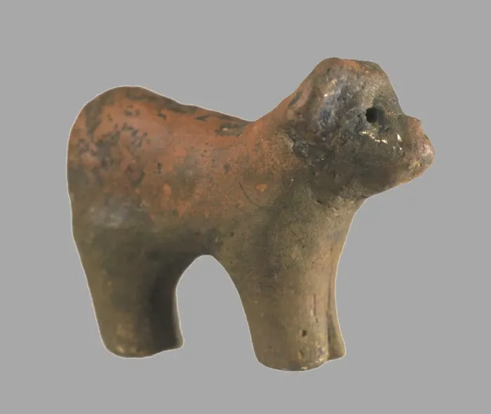 Framed Print : Statuette of a Dog, 4th millenium BC. Artist: Prehistoric Russian Culture