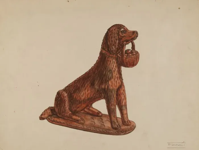 Framed Print : Statuette of a Dog, c. 1937. Creator: Frank Fumagalli Framed Print : Statuette of a Dog, c. 1937. Creator: Frank Fumagalli
