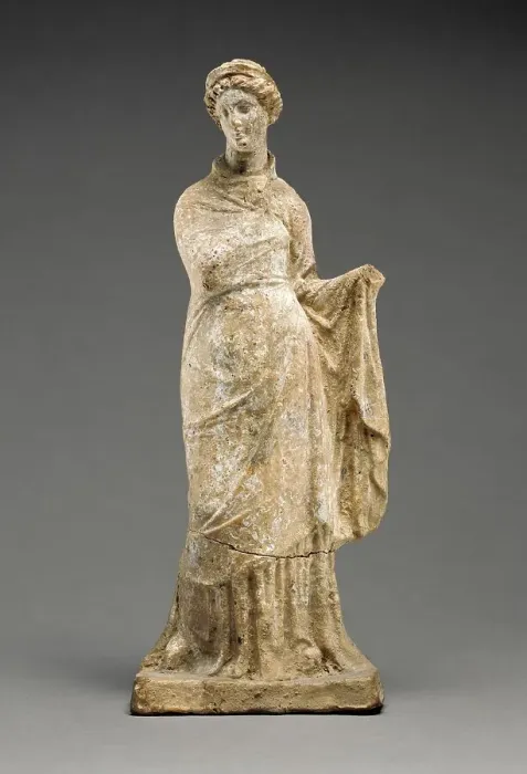 Framed Print : Statuette of a Draped Female Figure, 4th-3rd century BC. Creator: Unknown Framed Print : Statuette of a Draped Female Figure, 4th-3rd century BC. Creator: Unknown