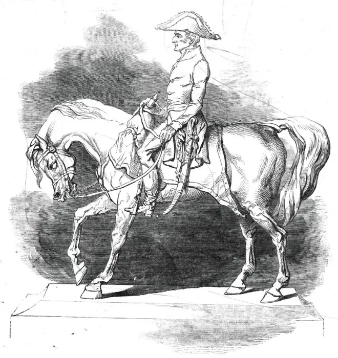Framed Print : Statuette of the Duke of Wellington, by Count d Orsay, 1845. Creator: Unknown Framed Print : Statuette of the Duke of Wellington, by Count d Orsay, 1845. Creator: Unknown