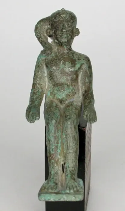 Framed Print : Statuette of the God Harpocrates, Egypt, Late Period-Ptolemaic Period (about 1069-30 BCE)