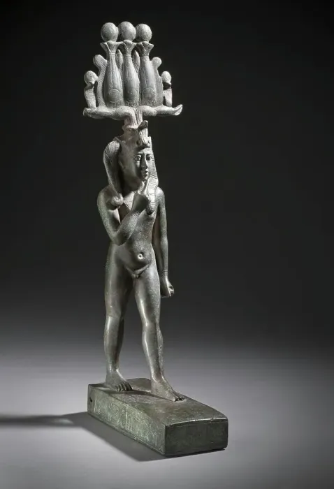 Framed Print : Statuette of the God Khonsu the Child, 712-332 B.C.. Creator: Unknown Framed Print : Statuette of the God Khonsu the Child, 712-332 B.C.. Creator: Unknown