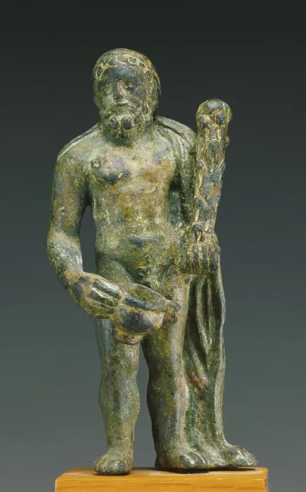 Framed Print : Statuette of Herakles Holding a Kantharos, 2nd-3rd century A.D. Creator: Unknown Framed Print : Statuette of Herakles Holding a Kantharos, 2nd-3rd century A.D. Creator: Unknown