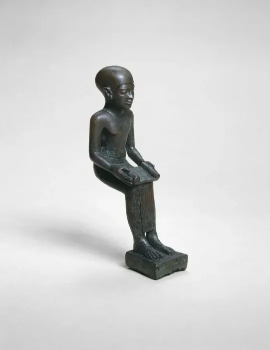 Framed Print : Statuette of Imhotep, Egypt, Ptolemaic Period (305-30 BCE). Creator: Unknown Framed Print : Statuette of Imhotep, Egypt, Ptolemaic Period (305-30 BCE). Creator: Unknown