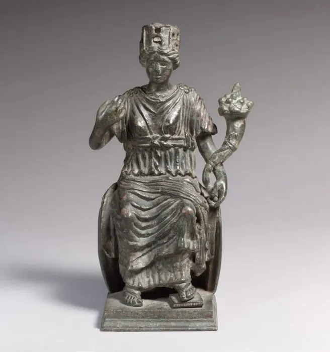 Framed Print : Statuette of the Personification of a City, Late Roman or Byzantine, 300-500 Framed Print : Statuette of the Personification of a City, Late Roman or Byzantine, 300-500