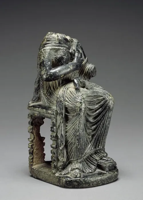 Framed Print : Statuette of Seated Isis with Infant Harpokrates, 1st century B.C.-1st century A.D. Creator: Unknown Framed Print : Statuette of Seated Isis with Infant Harpokrates, 1st century B.C.-1st century A.D. Creator: Unknown