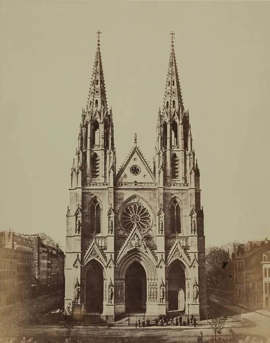 Framed Print : Ste. Clotilde, Paris, between 1860 and 1870. Creator: Edouard Baldus Framed Print : Ste. Clotilde, Paris, between 1860 and 1870. Creator: Edouard Baldus