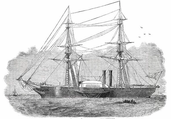 The Steam-Brig 'Governole', built for the Sardinian Government, 1850. Creator: Smyth. The Steam-Brig 'Governole', built for the Sardinian Government, 1850. Creator: Smyth