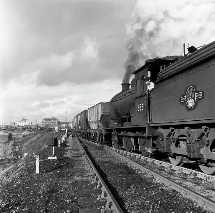 Framed Print : Steam loco no 65811 hauling coal from Lynemouth Colliery, Northumberland, 1963. Artist Framed Print : Steam loco no 65811 hauling coal from Lynemouth Colliery, Northumberland, 1963. Artist
