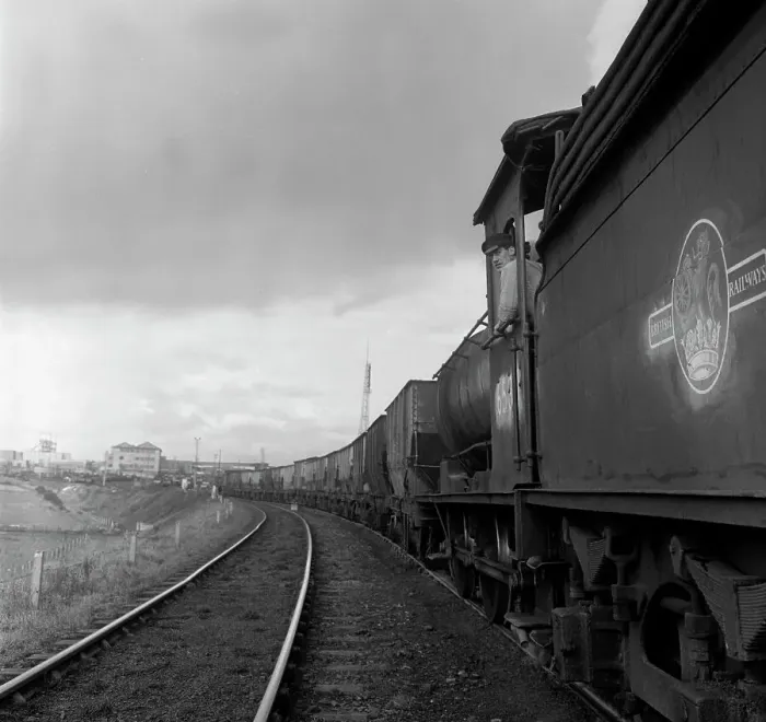 Framed Print : Steam loco no 65811 hauling coal from Lynemouth Colliery, Northumberland, 1963. Artist