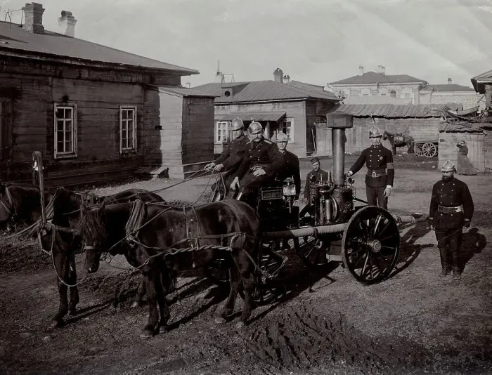Framed Print : Steam Machine Maliutka of the Irkutsk Fire Association, 1908. Creator: Unknown. Steam Machine Maliutka of the Irkutsk Fire Association, 1908. Creator: Unknown Framed Print : Steam Machine Maliutka of the Irkutsk Fire Association, 1908. Creator: Unknown. Steam Machine Maliutka of the Irkutsk Fire Association, 1908. Creator: Unknown