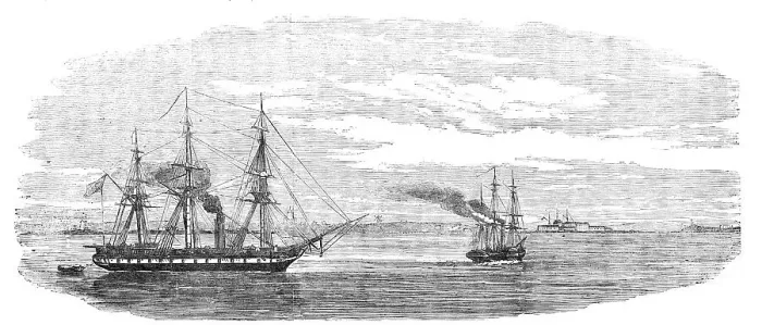 Framed Print : Steam-ships reconnoitring at Sveaborg, in the Gulf of Finland, 1854. Creator: Unknown Framed Print : Steam-ships reconnoitring at Sveaborg, in the Gulf of Finland, 1854. Creator: Unknown