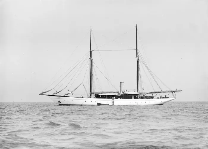 Framed Print : The steam yacht Caroline, 1912. Creator: Kirk & Sons of Cowes Framed Print : The steam yacht Caroline, 1912. Creator: Kirk & Sons of Cowes