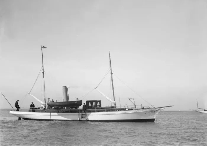 Framed Print : The steam yacht Dorothy. Creator: Kirk & Sons of Cowes Framed Print : The steam yacht Dorothy. Creator: Kirk & Sons of Cowes
