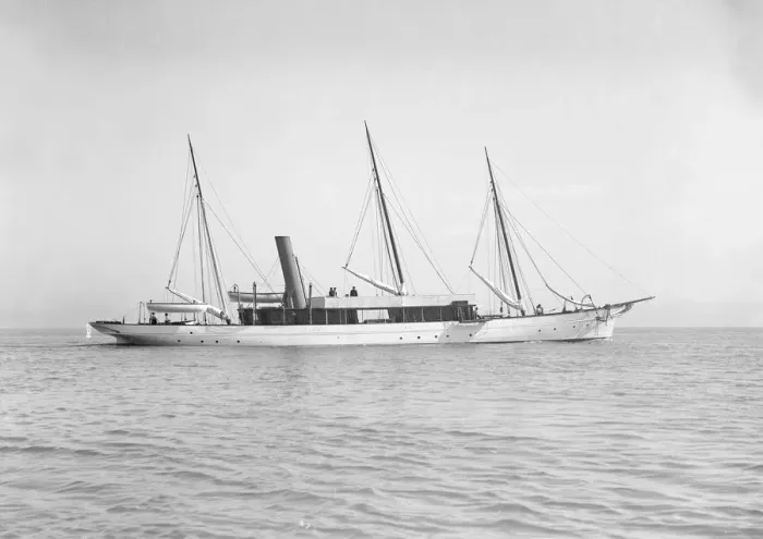 Framed Print : The steam yacht Isa, 1911. Creator: Kirk & Sons of Cowes Framed Print : The steam yacht Isa, 1911. Creator: Kirk & Sons of Cowes