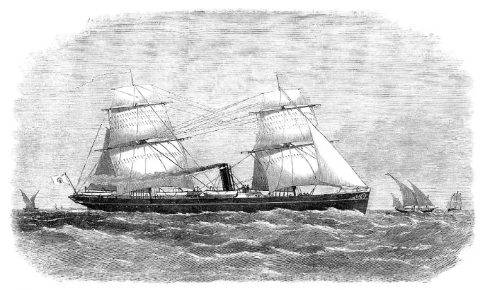 Framed Print : Steam-yacht for the King of Burmah, 1871. Creator: Unknown Framed Print : Steam-yacht for the King of Burmah, 1871. Creator: Unknown