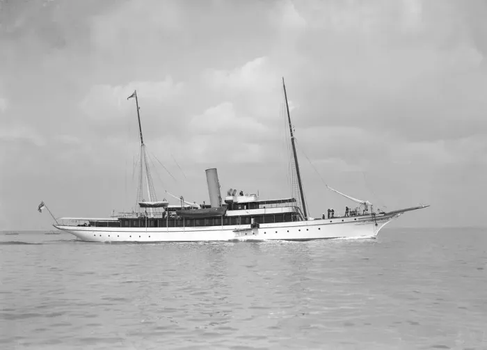 Framed Print : The steam yacht Lorna, 1911. Creator: Kirk & Sons of Cowes Framed Print : The steam yacht Lorna, 1911. Creator: Kirk & Sons of Cowes