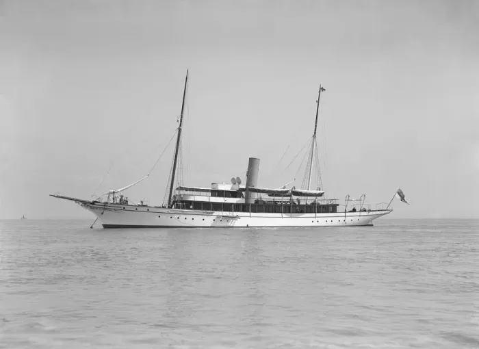 Framed Print : The steam yacht Lorna, 1911. Creator: Kirk & Sons of Cowes Framed Print : The steam yacht Lorna, 1911. Creator: Kirk & Sons of Cowes
