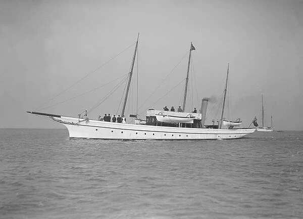 The steam yacht Sea Snake 1911. Creator: Kirk & Sons of Cowes