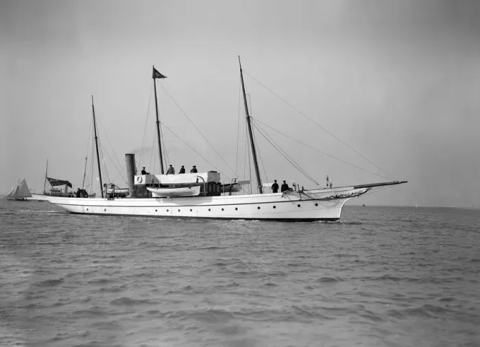 Framed Print : The steam yacht Sea Snake 1911. Creator: Kirk & Sons of Cowes Framed Print : The steam yacht Sea Snake 1911. Creator: Kirk & Sons of Cowes