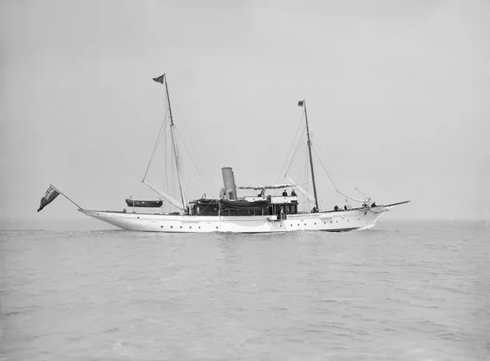 Framed Print : The steam yacht Westoe, 1911. Creator: Kirk & Sons of Cowes Framed Print : The steam yacht Westoe, 1911. Creator: Kirk & Sons of Cowes