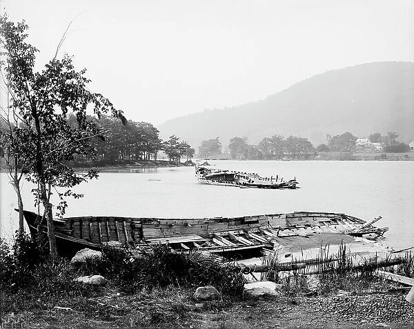 Steamboat graveyard, Lake George, N.Y. between 1900 and 1905. Creator: Unknown