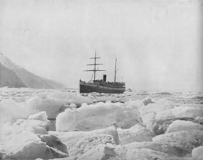 Framed Print : Steamer Queen, Glacier Bay, Alaska, c1897. Creator: Unknown Framed Print : Steamer Queen, Glacier Bay, Alaska, c1897. Creator: Unknown