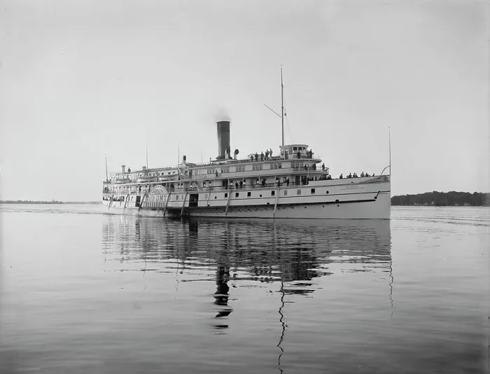 Framed Print : Steamer Toronto at Gananoque, Thousand Islands, (1901?). Creator: Unknown Framed Print : Steamer Toronto at Gananoque, Thousand Islands, (1901?). Creator: Unknown