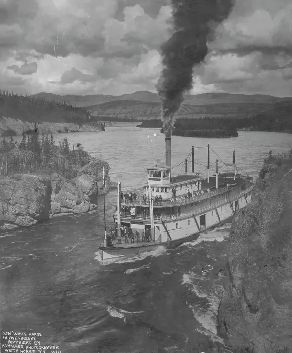 Framed Print : Steamer White Horse in Five Fingers, 1920. Creator: Unknown. Steamer White Horse in Five Fingers, 1920. Creator: Unknown Framed Print : Steamer White Horse in Five Fingers, 1920. Creator: Unknown. Steamer White Horse in Five Fingers, 1920. Creator: Unknown