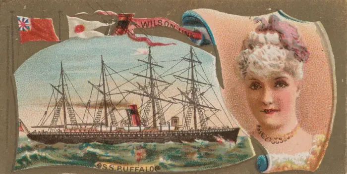 Framed Print : Steamship Buffalo, Wilson Line, from the Ocean and River Steamers series (N83 Framed Print : Steamship Buffalo, Wilson Line, from the Ocean and River Steamers series (N83