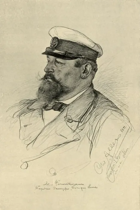 Framed Print : Steamship captain, 1898. Creator: Christian Wilhelm Allers Framed Print : Steamship captain, 1898. Creator: Christian Wilhelm Allers