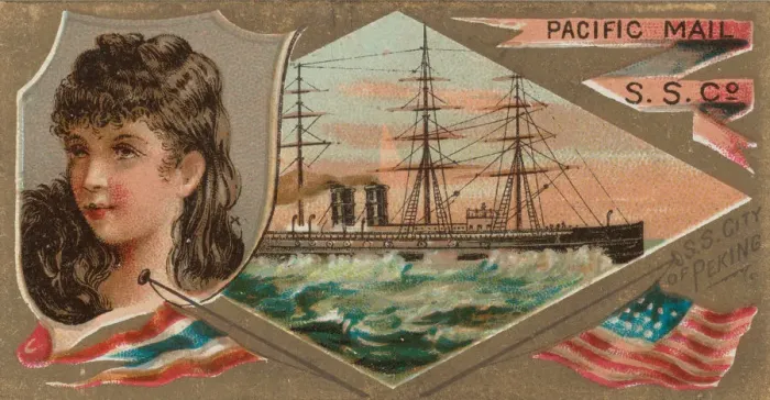 Framed Print : Steamship City of Peking, Pacific Mail Steamship Company Framed Print : Steamship City of Peking, Pacific Mail Steamship Company