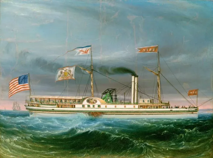 Framed Print : Steamship Erie, probably 1837. Creator: Unknown Framed Print : Steamship Erie, probably 1837. Creator: Unknown