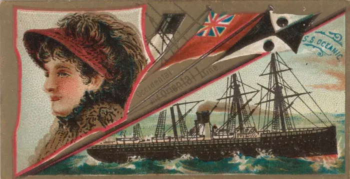 Framed Print : Steamship Oceanic, Occidental and Oriental Line, from the Ocean Framed Print : Steamship Oceanic, Occidental and Oriental Line, from the Ocean